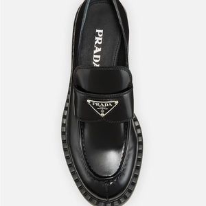 Prada Chocolate brushed leather loafers. Size 40. Perfect condition